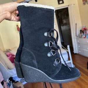 Cole‎ Haan Nike Air Michelle Boots Women’s Size 7.5 Waterproof Shearling Black